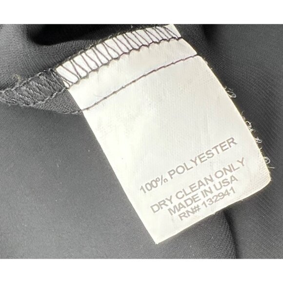 Amanda Uprichard Black Long Sleeve Overlap Hem Blouse Womens P Polyester - Picture 4 of 5